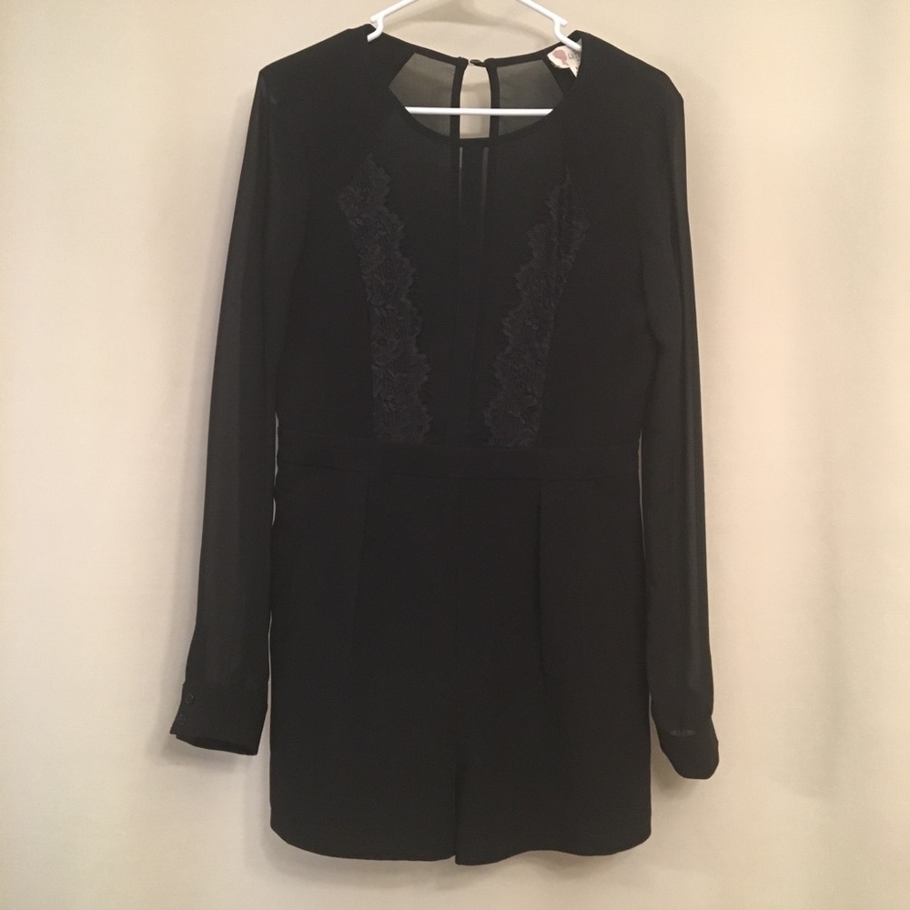 Preloved L’ATISTE Black See Through Romper Size M